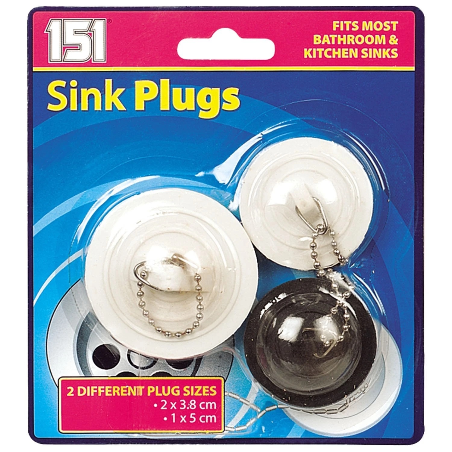 Assorted Sink & Basin Plugs – 3 pack